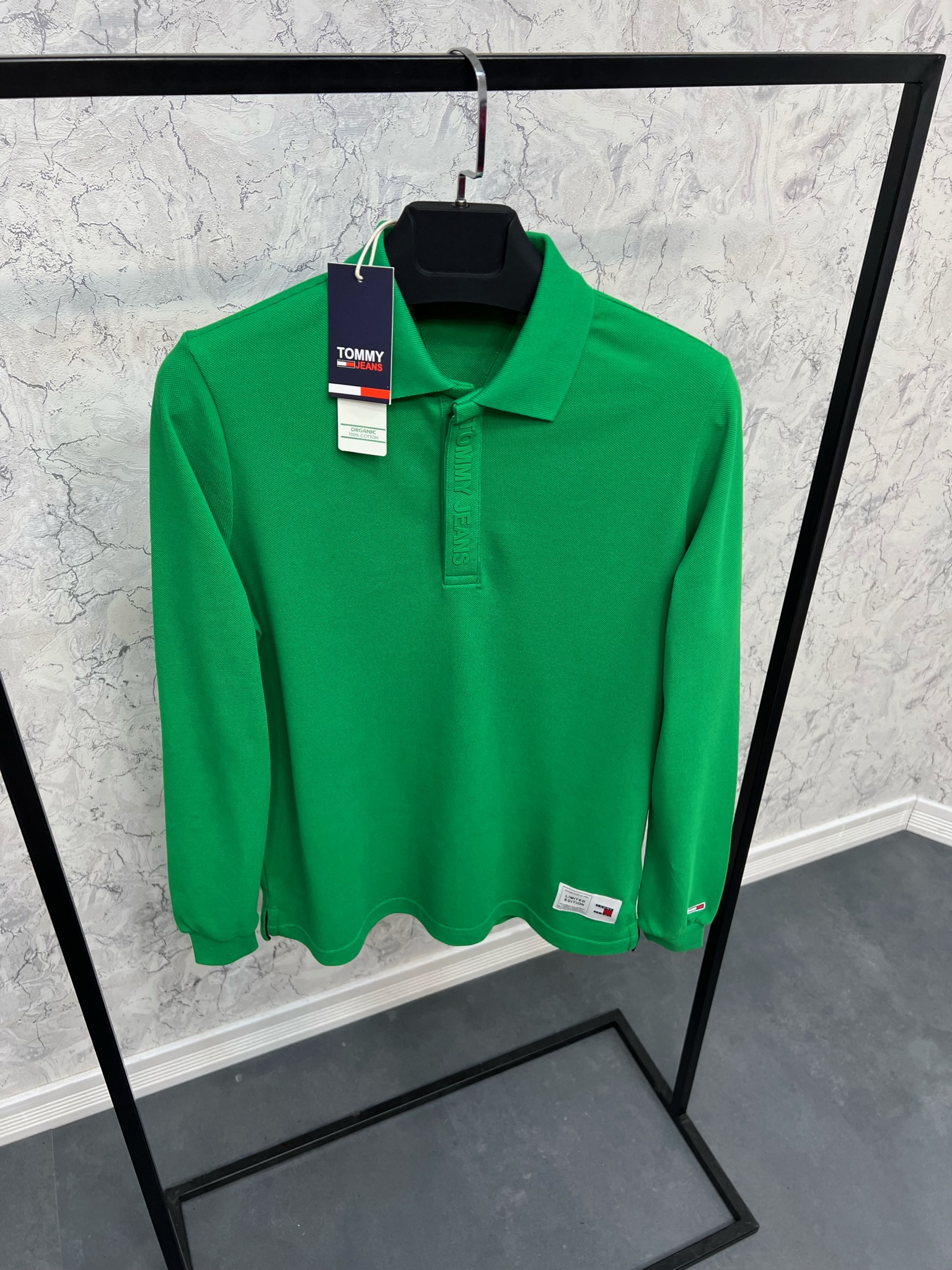 Erkek%20Normal%20%20Fit%20Yeşil%20%20Uzun%20Kollu%20%20Polo%20Yaka%209111Y