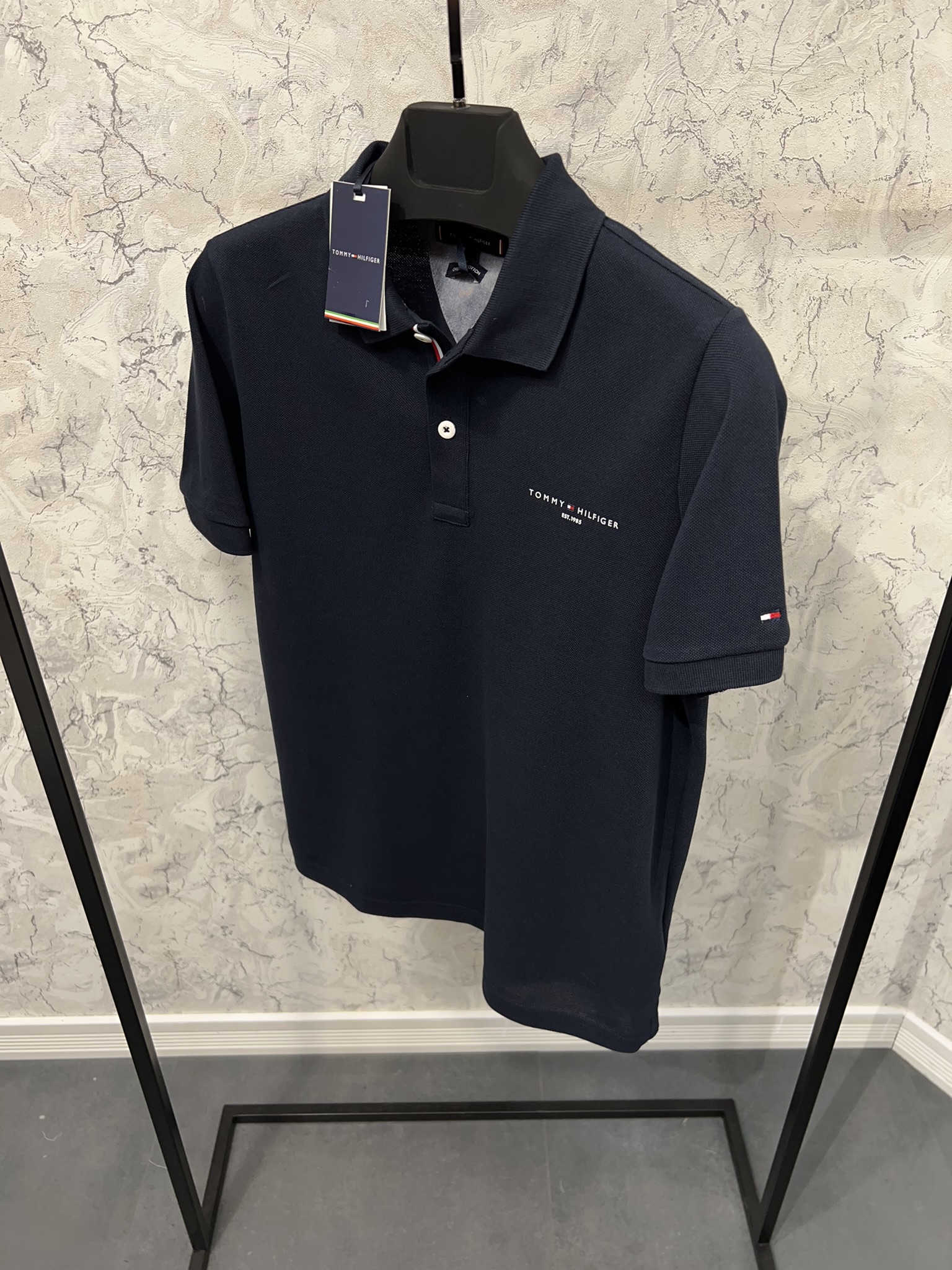 Erkek%20Normal%20%20Fit%20Lacivert%20%20Polo%20Yaka%20T-shirt%207072L