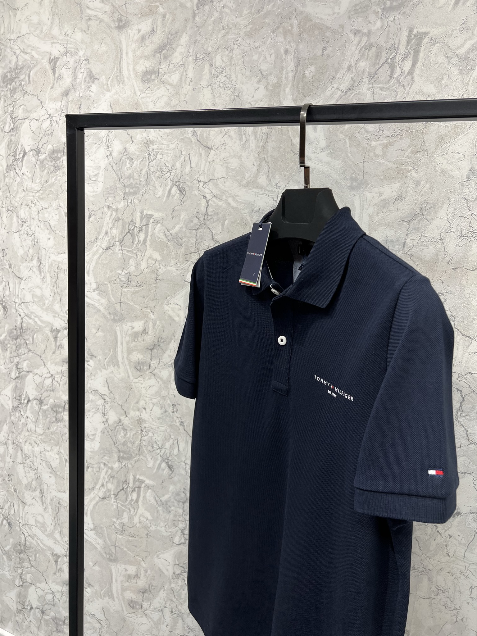 Erkek%20Normal%20%20Fit%20Lacivert%20%20Polo%20Yaka%20T-shirt%207072L