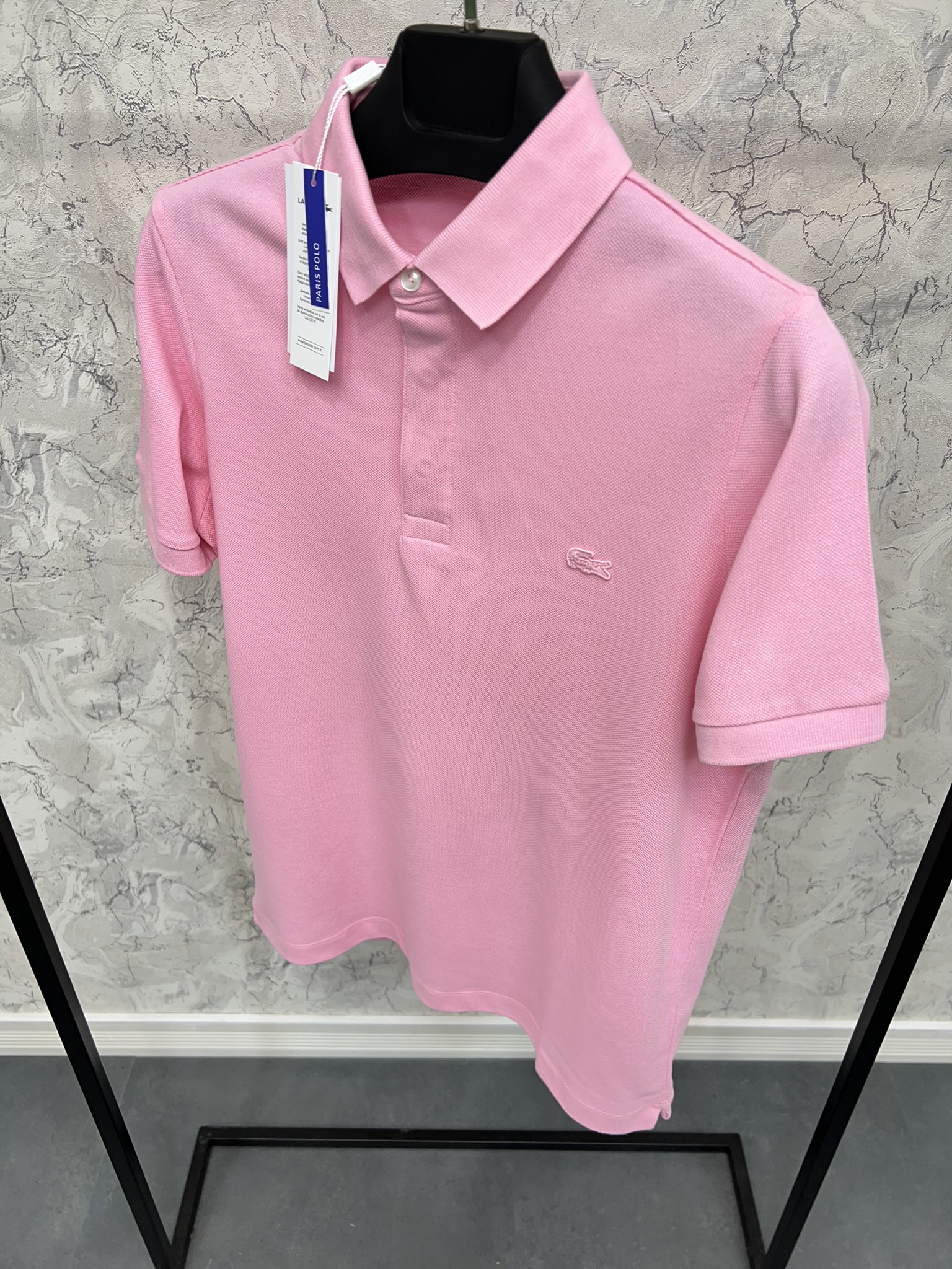 Erkek%20Paris%20Normal%20%20Fit%20Pembe%20%20%20Polo%20Yaka%20T-shirt%207025P