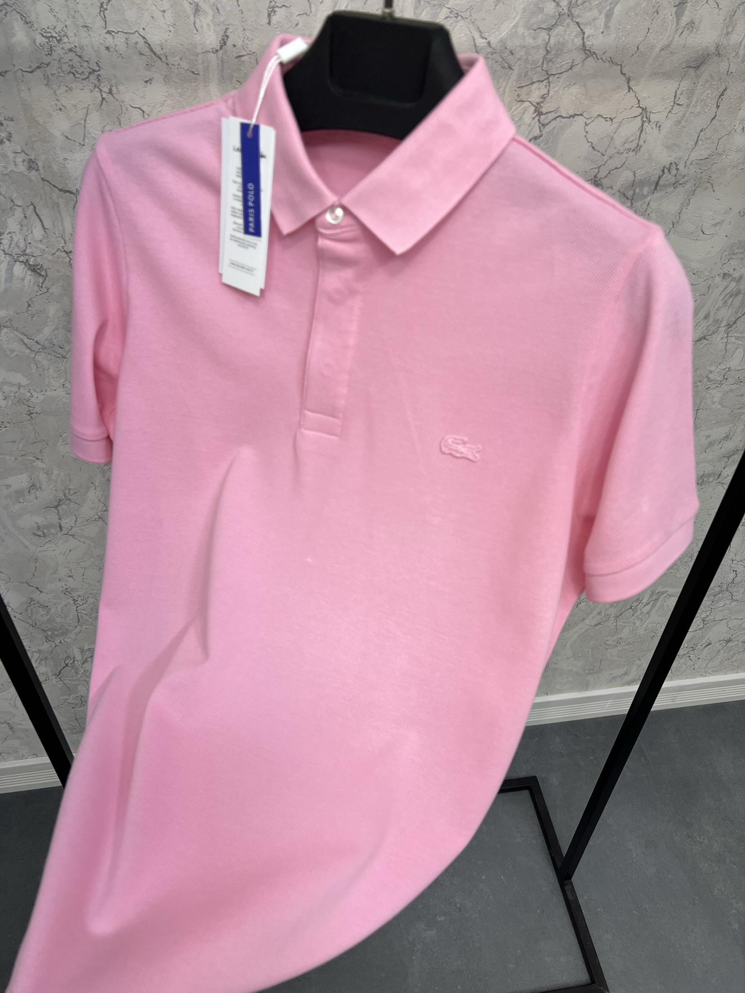 Erkek%20Paris%20Normal%20%20Fit%20Pembe%20%20%20Polo%20Yaka%20T-shirt%207025P