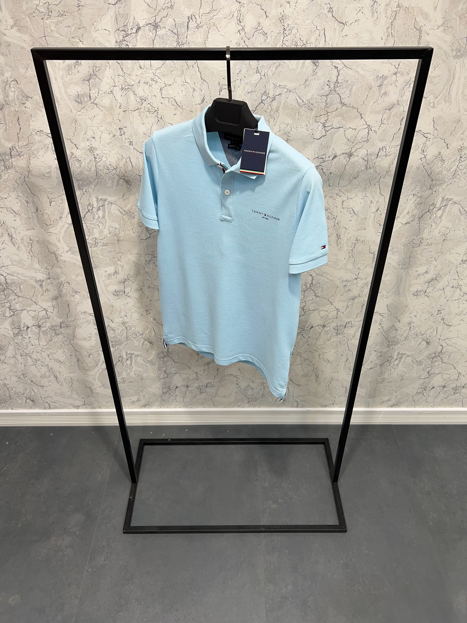 Erkek%20Normal%20%20Fit%20B.%20Mavi%20%20Polo%20Yaka%20T-shirt%207072B