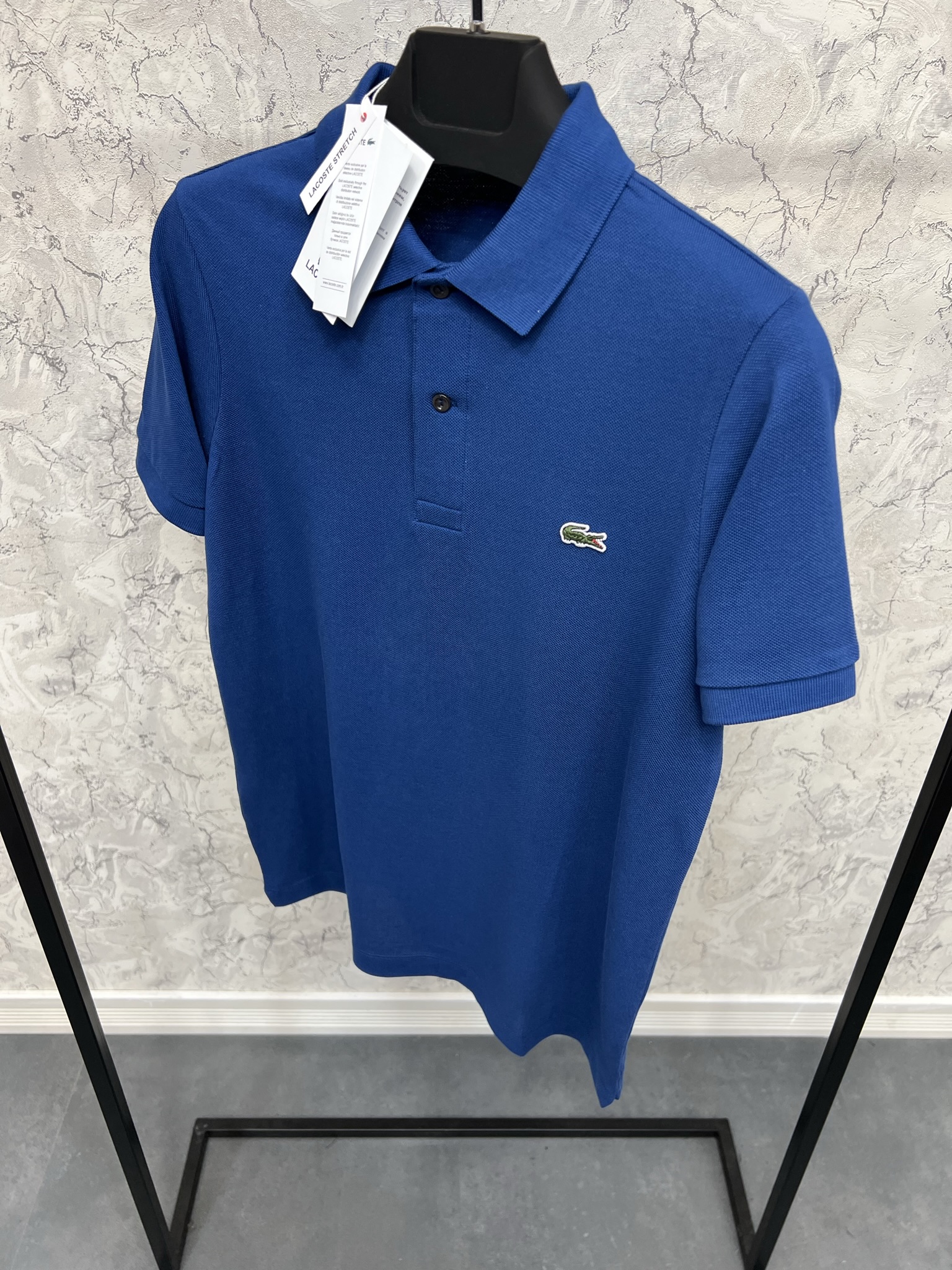 Erkek%20Normal%20%20Fit%20Saks%20%20Mavi%20%20Polo%20Yaka%20T-shirt%207001YS