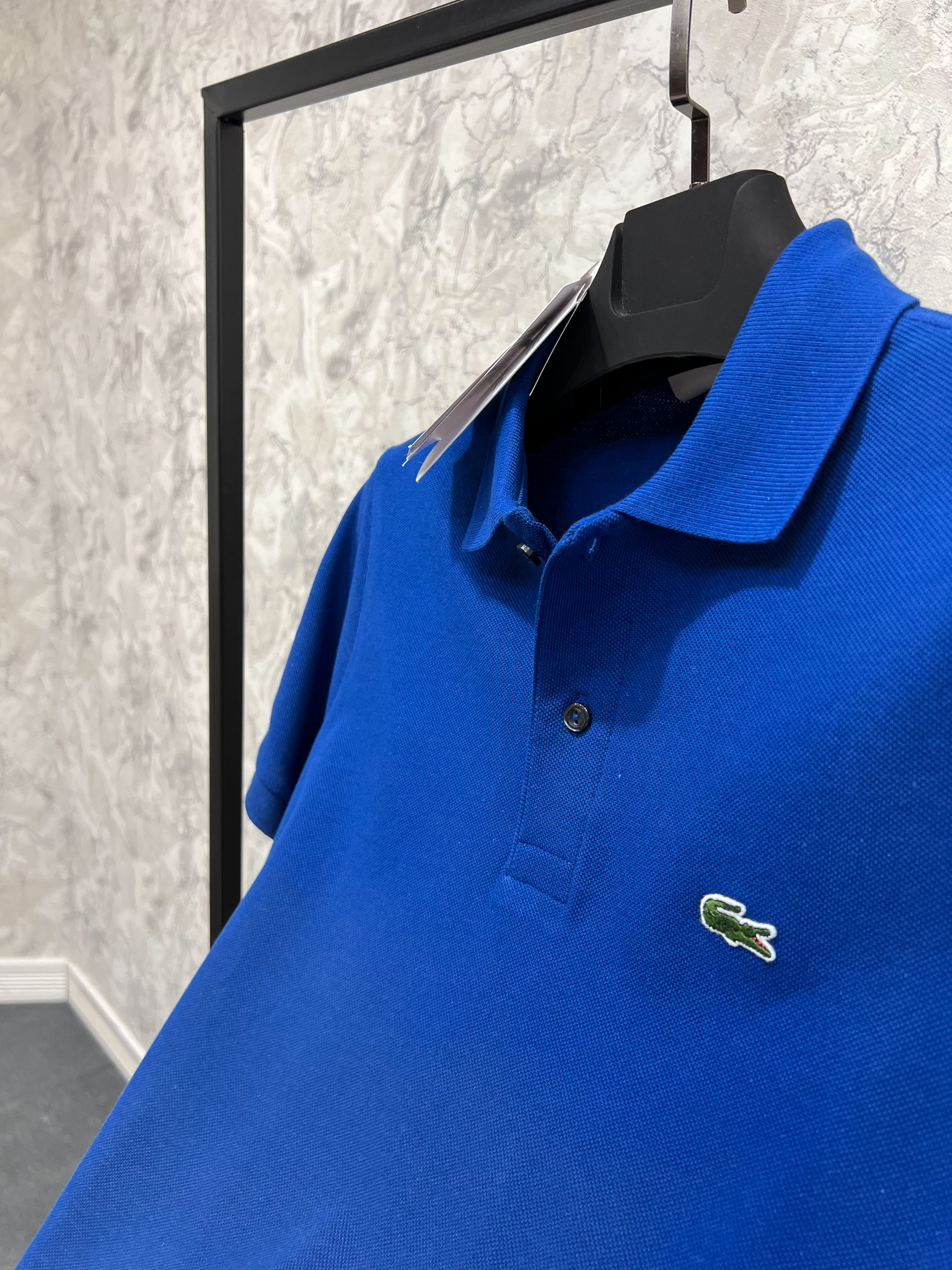 Erkek%20Normal%20%20Fit%20Saks%20%20Mavi%20%20Polo%20Yaka%20T-shirt%207001YS