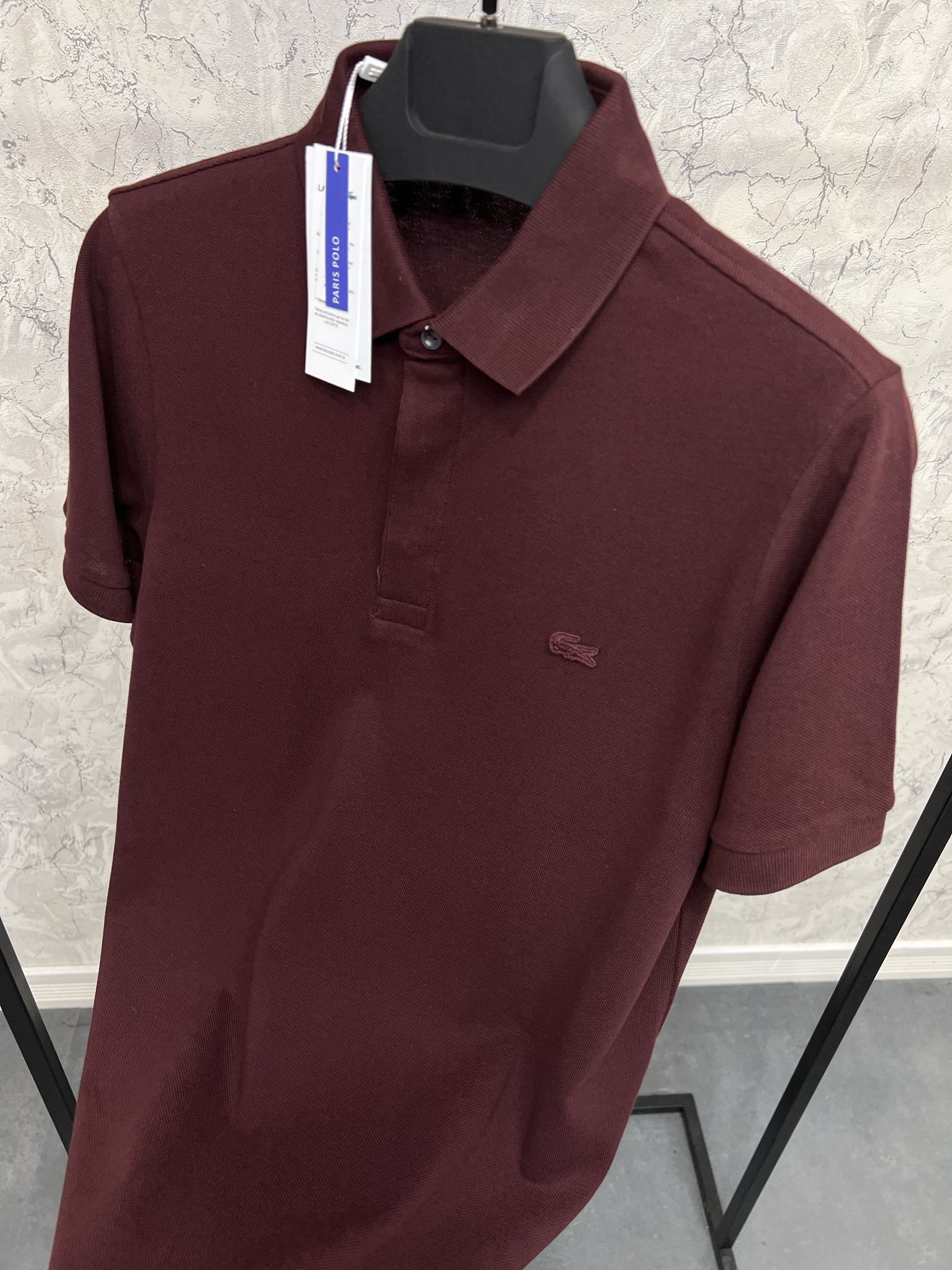 Erkek%20Paris%20Normal%20%20Fit%20Bordo%20%20Polo%20Yaka%20T-shirt%207025B