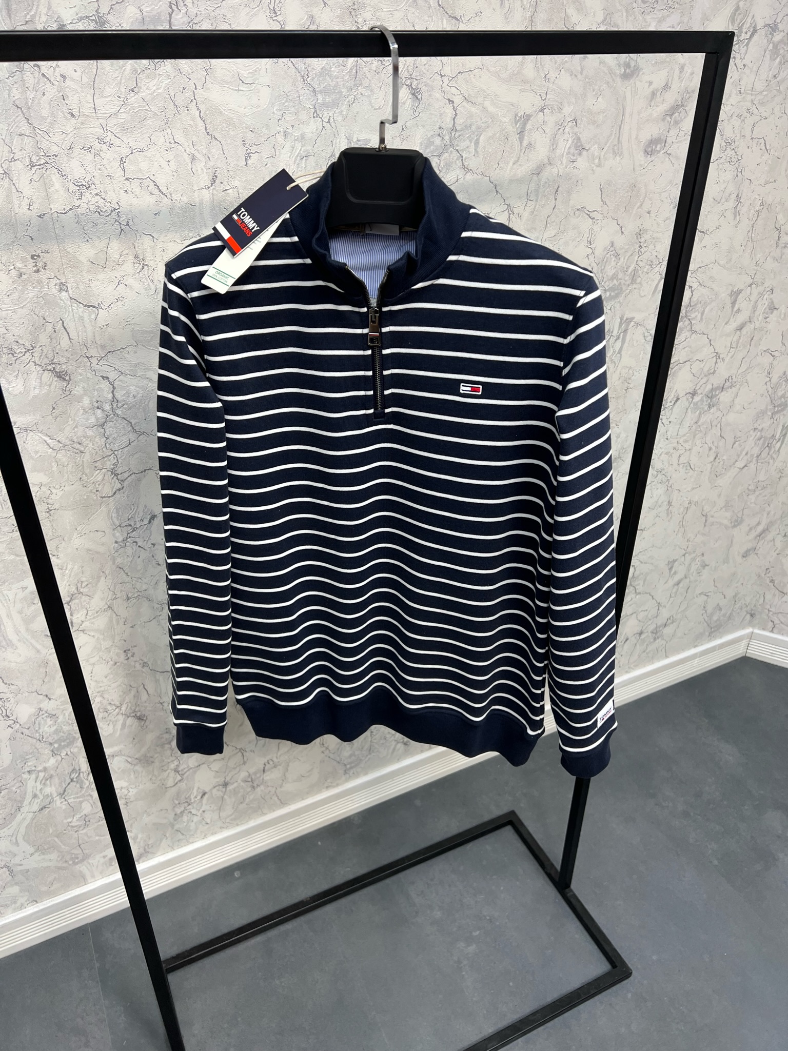 Erkek%20Normal%20Fit%20Yarım%20Fermuarlı%20Lacivert%20Sweatshirt%20%203410L