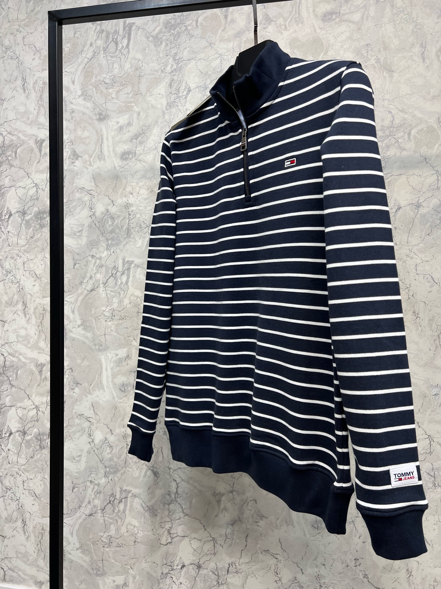 Erkek%20Normal%20Fit%20Yarım%20Fermuarlı%20Lacivert%20Sweatshirt%20%203410L