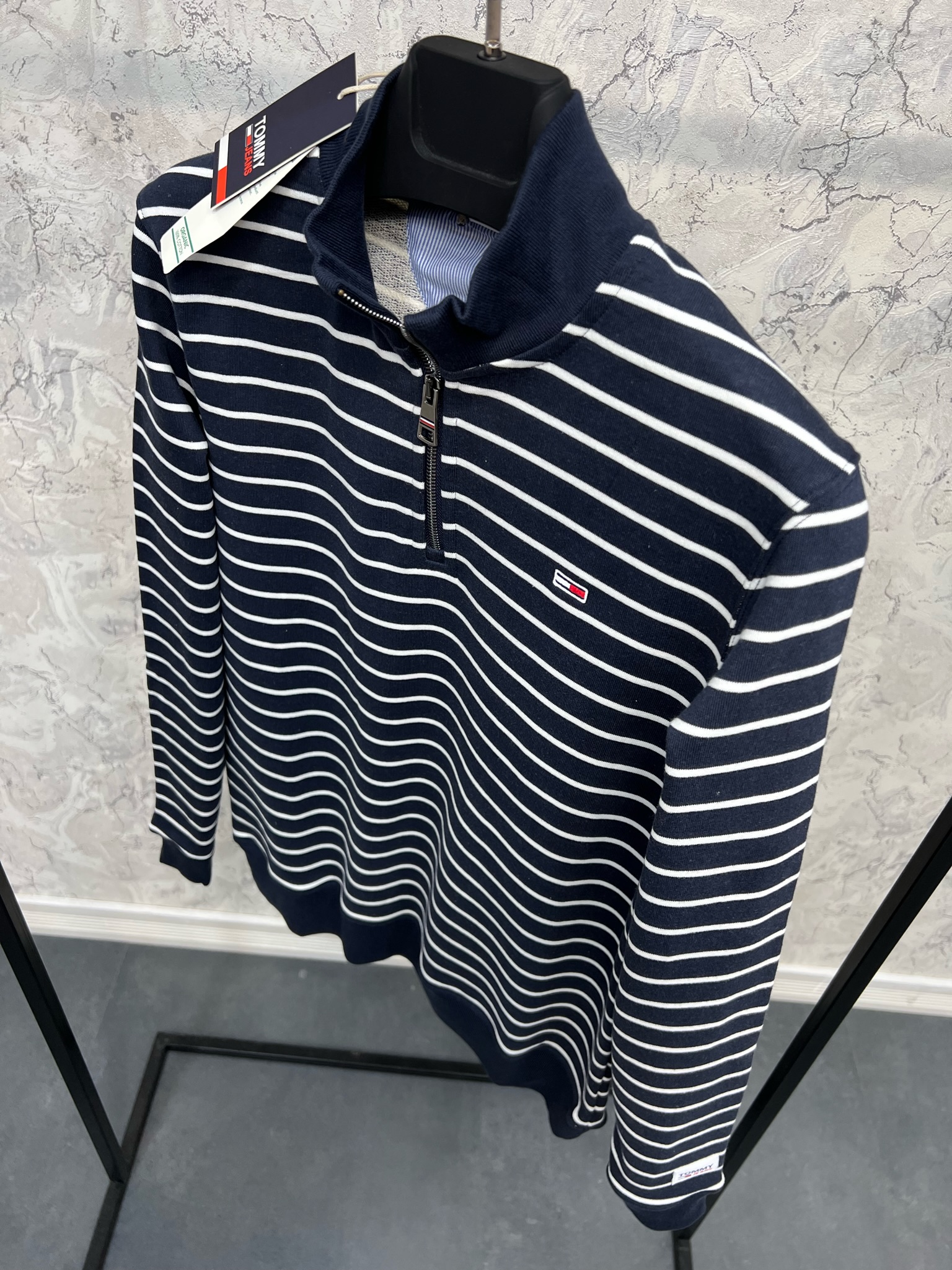 Erkek%20Normal%20Fit%20Yarım%20Fermuarlı%20Lacivert%20Sweatshirt%20%203410L