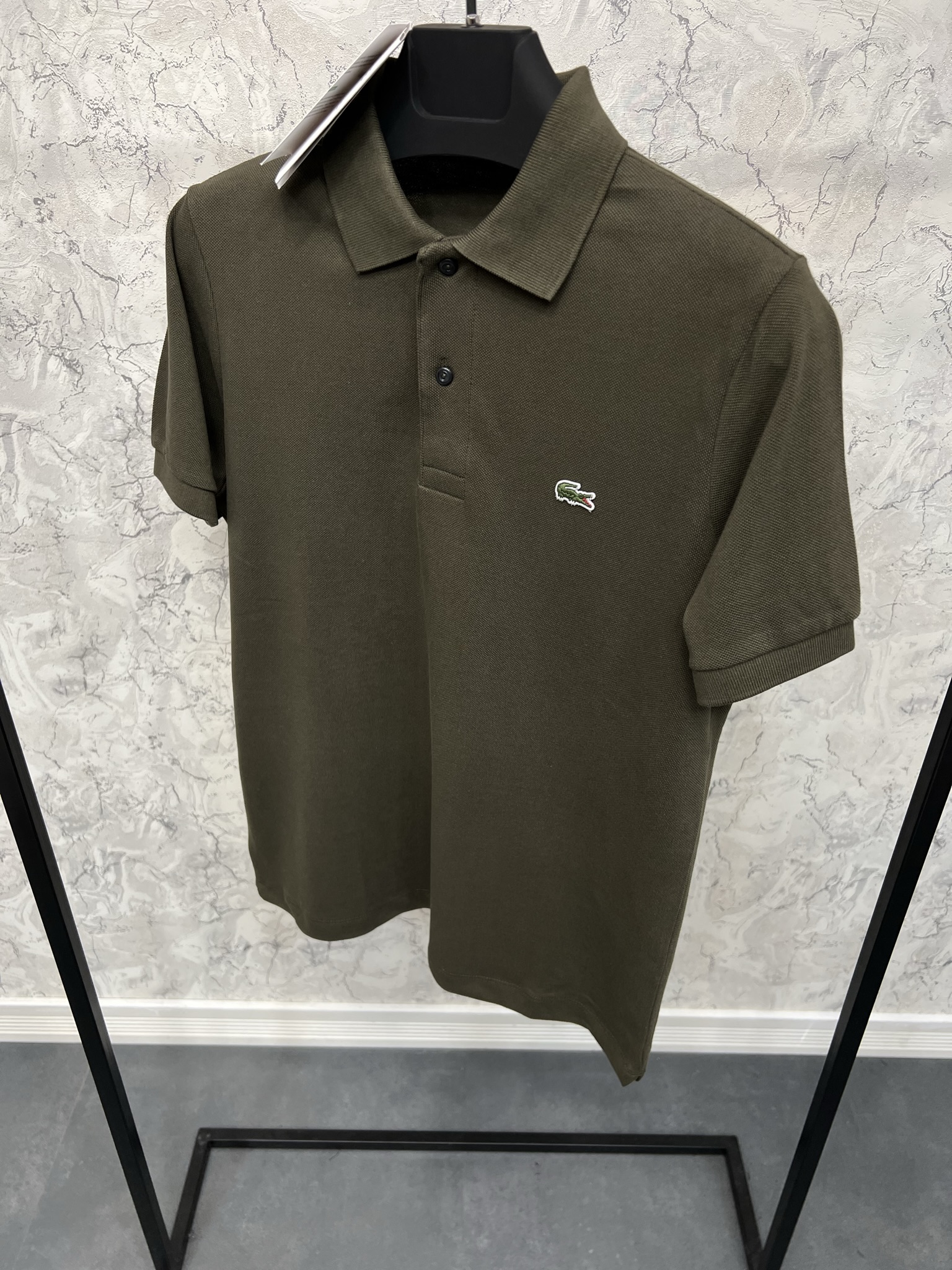 Erkek%20Normal%20%20Fit%20Koyu%20Yeşil%20Polo%20Yaka%20T-shirt%207001K