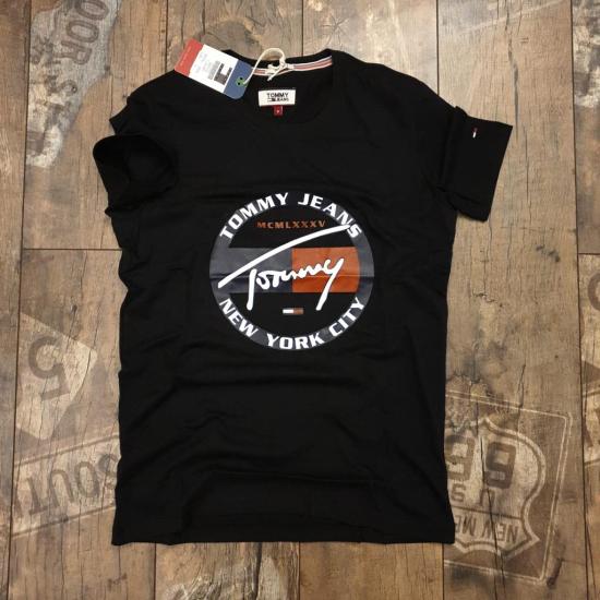 Bisiklet Yaka Siyah  T- Shirt